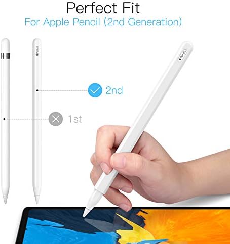 מארז עיפרון מוקו לעיפרון אפל 2nd gen, [2 חתיכות] שרוול מחזיק עיפרון סיליקון וכיסוי ציפורן מתאים ל- iPad mini 6 2021/iPad